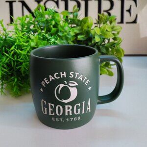 Americaware Georgia Etched Matte Stoneware Souvenir Mug | Green | 22oz